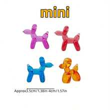 30pcs Mini Crystal Dog Balloons, DIY Handmade Decorations, Mother's Day Gift For Boyfriend/Girlfriend, Creative Art Sculpture, Cute Decor Ornament For Home Entrance, TV Cabinet, Living Room, Owl Resin Craft, Bar/Cafe Counter, Micro Landscape, Office Desk - Multicolor - View 5