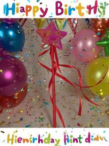 1支2026闪光五角星魔法棒仙女棒道具，适用于派对表演、摄影、音乐会等手持道具，派对必备闪光五角星仙女棒，情人节服装 - 多色 - 查看 10