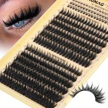 Spiky Manga Lash Clusters 12-20mm Anime Eyelash Clusters 300pcs Cluster Eyelash Extensions Fairy Eyelashes Cluster With Bottom Individual Lashes 80D+100D Volume DIY Lash Extension By TOOCHUNAG - ColorJ - 查看 7