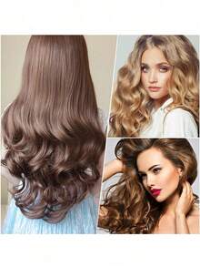 33Pack Self Grip Hair Curlers, Heat Free Curlers, Hair Curlers For Long Hair, Hair Curlers With Hair Clips And Comb, Hair Salon Curlers, DIY Hair Styles - Coffee - View 5