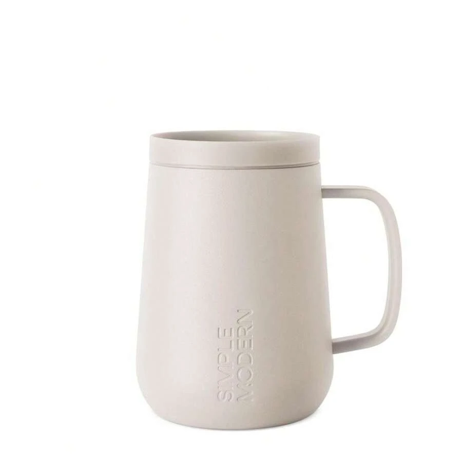 Signature Voyager Coffee Mug With Handle 12oz| Leak-Proof, Insulated, Ceramic-Lined Tumbler With Silicone Grip Base - Má hồng - Xem 1