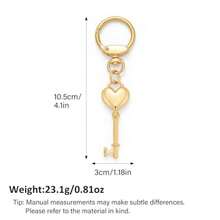 Gold Heart Keychain For Women Key Bag Charm For Handbags Keyring Charms Purse Dainty Jewelry - 如圖 - 查看 5