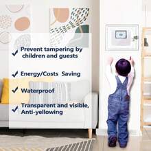Gedreew Large Thermostat Lock Box Cover With Key, Clear Thermostat Cover With Lock Compatible With Honeywell Home Thermostat On Wall, AC Lock Box Cover With Key Fits Thermostats 5"H X 6" W Or Smaller - ColorA - 查看 5