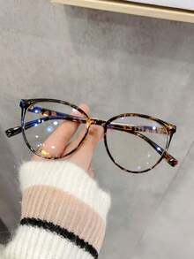 1副女士圆形PC镜框休闲眼镜