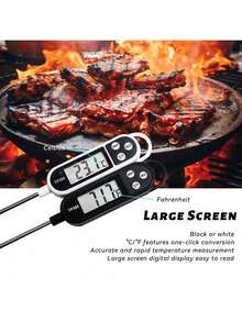 1pc Probe Thermometer For Kitchen, Baking, Grilling - Measures Temperature Of Milk, Coffee, Tea