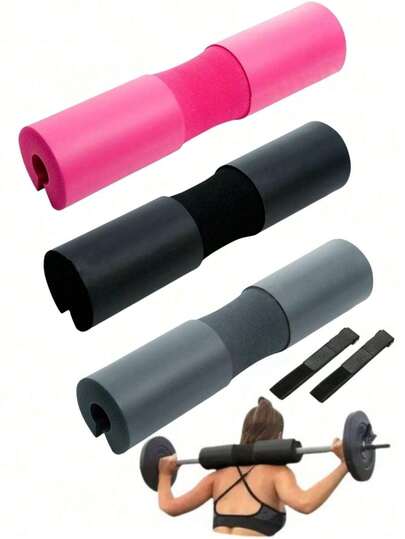 1pc Barbell Pad/Squat Pad, Barbell Shock-Absorbing Pad, Suitable For Weightlifting, Squat Foam Shoulder Neck Pad, Fitness Glute Bridge Push-Up Pad - Provides Cushioning For Neck And Shoulders During Training