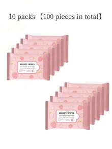 100/50/20/10片装面部清洁湿巾，中性便携一次性湿巾 [适用于户外、运动、清洁]