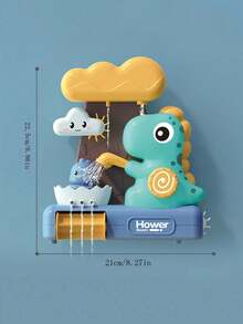 一套可爱恐龙动物浴室戏水玩具套装，带旋转喷头，寓教于乐的喷水玩具，适合男宝宝和女宝宝，圣诞节和新年礼物