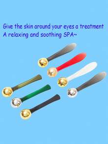 Hot Selling Eye Cream Massager Tool For De-Puffing & Lifting, Facial Beauty Serum Applicator,Beauty,Skin Care Products,Spa,Self Care,Skin Care Tools,Face Care,Esthetician Supplies,Massage,Face Massage Tool,Face Roller,Ice Roller,Ice Roller Face - Green - View 4