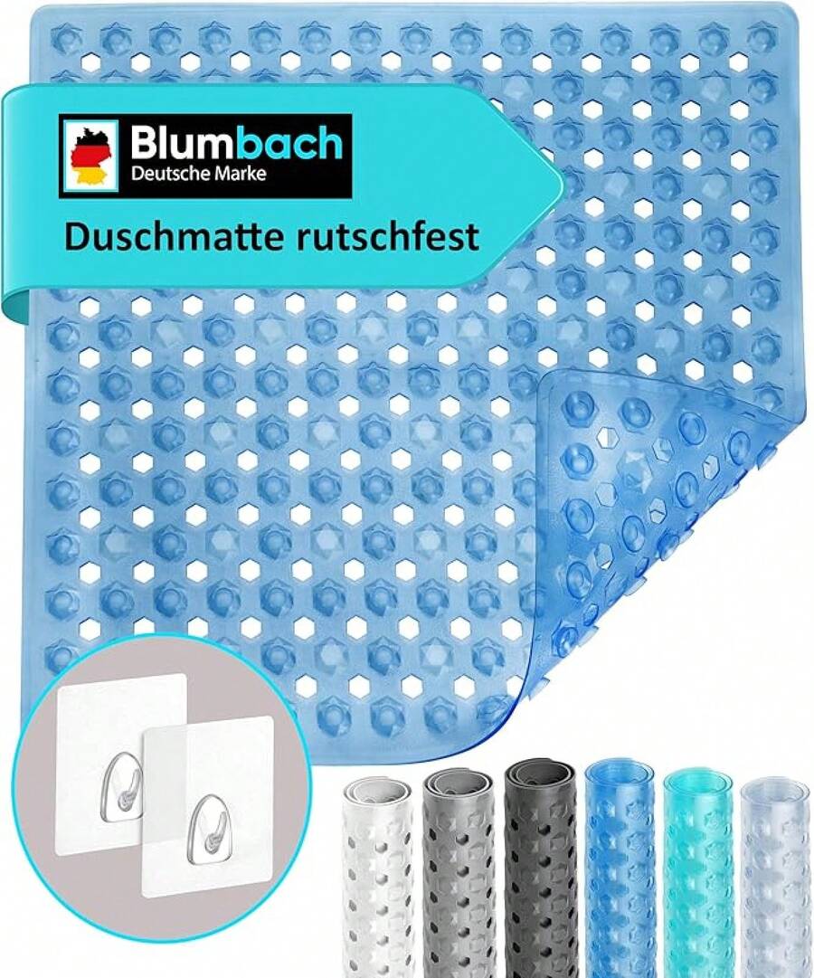 Alfombrillas antideslizantes para baño - Azul - Ver 1