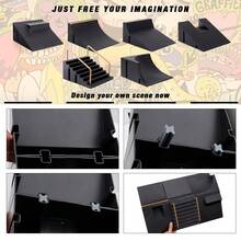 Fingertip Toys 6-In-1 Finger Skatepark With Finger Skateboard Kits Slope Slide Staircase Track Ramps (Finger Skateboarding Send At Random Color)