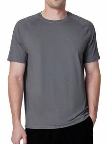 Men's UPF 50+ Swim Shirts, Short Sleeve Rash Guard, Quick Dry-Shirt Fishing And Surfing - 深灰色 - 查看 8
