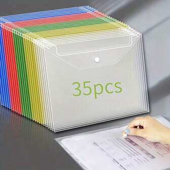 5/35/50个A4可扩展文件袋 - 高容量防水活页夹，适用于家庭、学校、办公室的重型文件存储 - 便携式可扩展活页系统（无需装订）