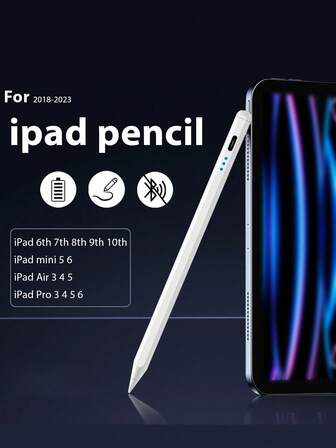 适用于触摸屏的触控笔，通用细尖 iPad 笔，适用于 iPad/安卓/平板电脑及其他触摸屏（白色）