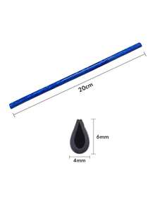 10 piezas/paquete Tiras decorativas para rejillas de ventilación y salpicadero de coche de color azul hielo triturado