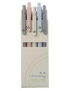 Retro High-Appearation-Grade Black Pen Student Creative Practice Pen, Morandi Colored Student Stationery Neutral Quick-Drying Carbon Pen, Office Signature Pen 1 /5 Pieces