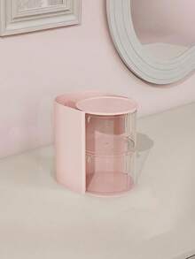 2/3 Organizador de maquillaje giratorio de varios niveles, caja de almacenamiento a prueba de polvo de plástico para cosméticos, joyas, brochas de maquillaje, organizador de escritorio, caja de almacenamiento multiusos compacta, conveniente para tocador, baño, oficina, ideal para regalos de Navidad, Día de San Valentín, cumpleaños, regreso a clases - Multicolor - Ver 9