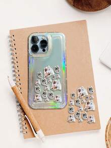 Customized Photo Phone Case, Customized Acrylic Panel, Swinging Phone Case, Heart-Shaped Acrylic Board, Customized Couple Photo, Children's Photo, Family Photo, Birthday Gift, Couple Gift, Family Gift, Friend Gift, Party Favor, Commemorative Gift, Valentine's Day Gift, Women's Gift - Multicolor - View 6