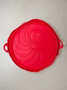 1 szt. Nowa składana silikonowa tacka do grilla do frytkownicy powietrznej, silikonowa mata nieprzywierająca, wielokrotnego użytku, idealny prezent na urodziny i święta, do pieczenia, smażenia i kuchenki mikrofalowej, łatwa do czyszczenia i odporna na ciepło, akcesoria do piekarnika, akcesoria kuchenne