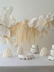 3/1件乳白色人造紫藤花吊坠，情人泪吊坠植物，丝绸人造苋菜婚礼吊坠，酒红色婚礼花卉，瀑布式婚礼花束，适用于婚礼背景装饰、酒店装饰、DIY插花、花瓶填充、墙面装饰、母亲节、生日、派对、礼物（纱线材质人造花） - 白色 - 查看 7