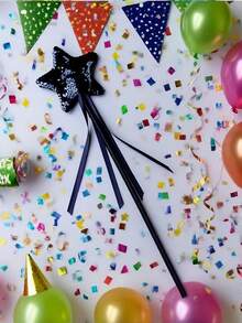 1支2026闪光五角星魔法棒仙女棒道具，适用于派对表演、摄影、音乐会等手持道具，派对必备闪光五角星仙女棒，情人节服装 - 多色 - 查看 8