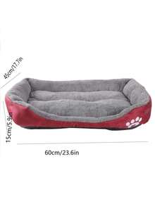 سرير قطيفة مريح للأربعة فصول للقطط والجراء - وكهف ناعم ودافئ للكلاب من نوع تيدي وجولدن ريتريفر، سرير مربع ملون للكلاب من نوع تيدي وبومرانيان، حصيرة قطن بي بي للحيوانات الأليفة - متعدد الألوان - مشاهدة 2