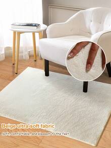 1 tấm thảm nhung lông ngắn siêu mềm, màu kem tối giản, phong cách kem dùng trong nhà, phòng ngủ, phòng khách, thảm trải sàn diện tích lớn, họa tiết sang trọng, mềm mại thân thiện với làn da, thảm trang trí nhà có thể giặt bằng máy, thích hợp cho lối vào, phòng khách, ghế sofa, bàn cà phê, hành lang, phòng trà, phòng ngủ, đầu giường, phòng học, tủ quần áo và các đồ trang trí trong nhà khác, trang trí trong nhà cho ngày lễ Giáng sinh, ngày lễ tình nhân - Màu be - Xem 17