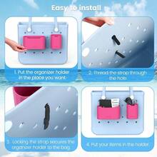 2 Pack Silicone Organizer Insert Compatible With All Bogg Bags, Wallet Holder Accessories, Wallet And Glasses Organizer Bags - Haute Pink - #1-Màu hồng đậm - Xem 7