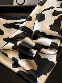 1pc Spring/Autumn New Fashion Leopard Print Scarf, Women's Faux Silk Neckerchief, Lightweight Decorative Neck Wrap - Item 5 - View 3