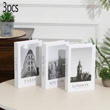 3本时尚装饰书，现代简约折叠式样板书，酒店软装样品，适用于咖啡厅、酒店、书房等场所装饰。 - 彩色 - 查看 3