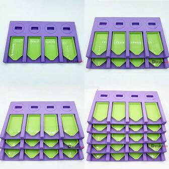 1/2/3/3/5件装紫色钻石画配件托盘收纳盒