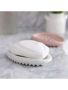 4/2/1个装硅胶皂碟 - 时尚椭圆形自沥水皂架,带多功能收纳架 - 适用于浴室台面、水槽和厨房台面,方便取用肥皂,经久耐用且节省空间。浴室配件、皂碟、浴室收纳、厨房配件、皂架、浴室收纳、浴室配件、浴室皂架 - 彩色 - 查看 7