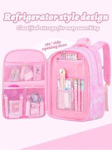 2pcs/Set Girls Backpack With Lunch Box Bag, Girls School Bag, Butterfly Backpack Travel Bag, Back To School Essential, Suitable For Teenage Girls, Students, Middle & High School - Multicolor - View 7