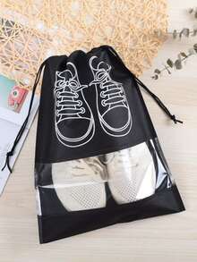 Conjunto de 20 Sacos Organizadores para Sapatos, à Prova de Poeira, com Fecho de Cordão, Transparentes e Impermeáveis, Ideais para Viagens, Atividades ao Ar Livre e Passeios.