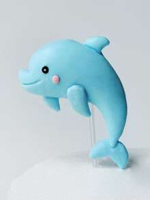 1件海洋主题蛋糕装饰摆件，海洋世界主题装饰，包含章鱼、刺豚、鲨鱼、鲸鱼、海藻、螃蟹、珊瑚等装饰配件，适用于婴儿派对和生日蛋糕装饰。非玩具。仅限派对使用。 - 彩色 - 查看 19