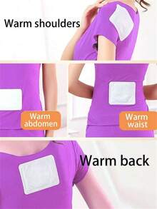 10/20/30pcs Self-Heating Warm Compress Patches, Moxa Steam Warm Body Patches, Winter Warm Stickers For Women - Multicolor - View 7