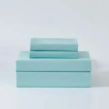 3/4 Pieces Sheet Set, Cooling Sheets For 3 Pieces Twin Sheet Set With Pillowcase, Full/Queen/King Size Bed Set With 4Pieces, Derived From Microfiber, Breathable & Soft, Deep Pocket Up To 16", Hotel Luxury Silky Bedding For Hot Sleepers - Màu xanh nước biển - Xem 10