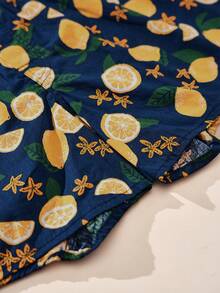 2条装男士水果图案纯棉平角内裤，舒适平角裤，运动短裤，男士休闲家居服 - 彩色 - 查看 8