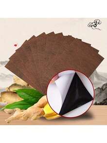 20/40/60pcs Natural Tiger Balm Patches, Chinese Herbal Hot Compress, Long-Lasting Super Strong, Non-Electric, Suitable For Back, Knee, Neck, Shoulder, Muscle And Joint Relief - Khaki - View 3