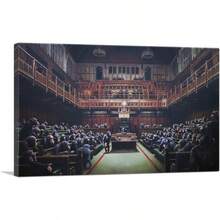 Impresión de arte en lienzo del Parlamento de Monos, pintura estirada, póster de imagen, decoración de pared giclée de -  x . Deep)cuadros decorativos para sala,poster,con marco,posters,cuadros para la pared ,marcos para cuadros,cuadro,virgen de guadalupe,salascuadros decorativos para sala,poster,con marco,posters,cuadros para la pared ,marcos para cuadros,cuadro,virgen de guadalupe,salas - transparente - Ver 2