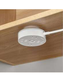 壁挂式插座支架 - 免钻孔设计，带插槽，白色塑料电源板盖，节省空间的开关面板插座架，易于安装（兼容欧标插头），实用挂钩 - 白色 - 查看 8