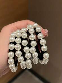 20/10/5/3/1 Piezas Lazos para el cabello decorados con perlas falsas, Sujetadores de coleta elegantes, Suaves y no dañinos para el cabello, Adecuados para recoger el cabello, Coletas, Uso diario, Fiestas casuales, Trabajo, Deportes, Escuela, Citas, Vacaciones - Gran regalo para mamás, amigos, parejas, compañeros de clase, Ligas para el cabello, Bandas de goma para el cabello, Scrunchies, Cuerda para el cabello - Multicolor - Ver 5