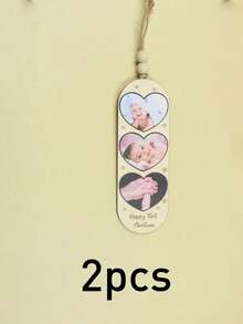 LICVIC Custom Christmas Decorations, Personalized Christmas Tree Decorations, Customized 1-4 Photos Ornaments, Customizable Text Christmas Decor, Boys, Girls - Style a - View 11