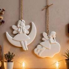 DIY Resin Mold Small Girl Star Pendant Epoxy Mold Home Decor Tabletop Epoxy Cute Little Angel Figurine Plaster Silicone Mold - White - View 4
