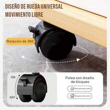 Armario de almacenamiento de oficina con ruedas móvil, archivador con cerradura de tres cajones, armario de almacenamiento de oficina de gran capacidad. - Blanco - Ver 6