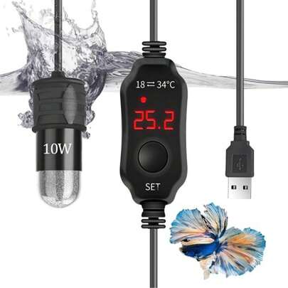 Calentador De Acuario, Temperatura Ajustable, Potencia 10w