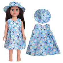 18英寸碎花连衣裙，适合43厘米美国女孩娃娃，重生娃娃配件，娃娃换装游戏新衣服套装，礼物 - CL-0068 - 查看 5