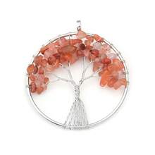 1pc Synthetic Crystal Multicolor Life Tree Pendant - Synthetic Crystal Beads Aura Talisman - White Ring - View 21