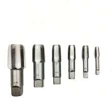 5pcs/6pcs Alloy NPT Thread Forming Taps - Industrial Tool Set For Cleaning, Re-Threading Damaged Or Jammed Pipe Threads, Sizes 1/8", 1/4", 3/8", 1/2", 3/4", 1", With Storage Box, Non-Electric, Battery-Free, For Plumbing/Industrial Use