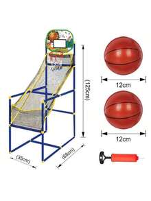 趣味十足的街机篮球游戏套装 - 室内/室外双玩，配备充气泵和篮球，安装简便，是理想的节日和生日礼物。